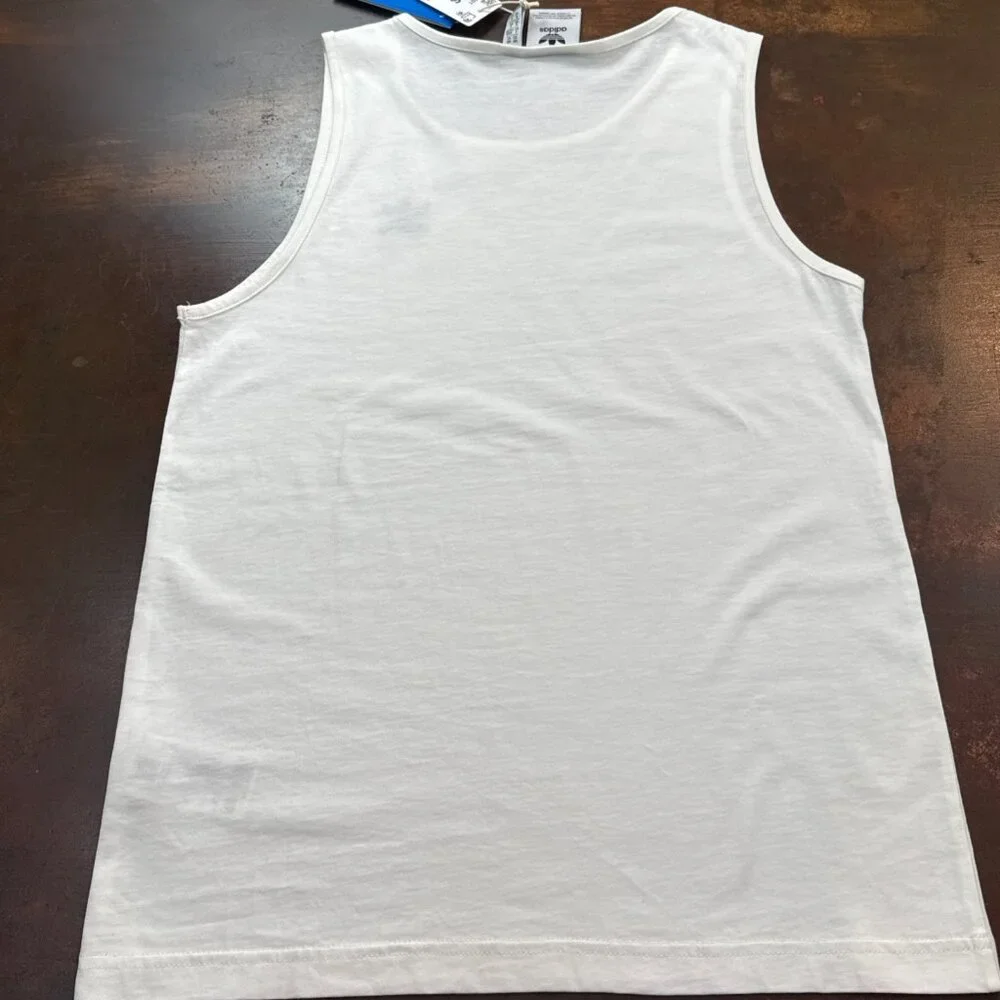 Adidas Essentials Tank Top Men's Sleeveless Shirt White workout training - Picture 3 of 10